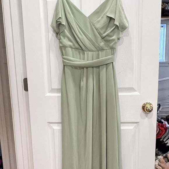 NWT Bill Levkoff Bridsmaid Dress Style 1550 in Pistachio Size 16 - Picture 10 of 15